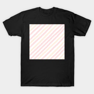 Coral and Orange Stripes T-Shirt